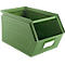 Schäfer Shop Select Bac à bec, avec barre de support, L 377 x l 211 x H 201 mm, 11,5 l, 60 kg, acier, RAL 6011 (vert résada)