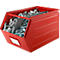 Schäfer Shop Select Bac à bec, avec barre de support, L 550 x l 307 x H 298 mm, 40 l, 150 kg, acier, RAL 3000 (rouge feu)