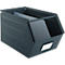Schäfer Shop Select Bac à bec, avec barre de support, L 550 x l 307 x H 298 mm, 40 l, 150 kg, acier, RAL 5008 (bleu gris)