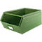 Schäfer Shop Select Bac à bec, avec barre de support, L 732 x l 459 x H 300 mm, 84 l, 180 kg, acier, RAL 6011 (vert résada)