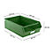 Schäfer Shop Select Bac à bec, avec barre de transport, 18,5 l, 80 kg, L 501 x l 308 x H 146 mm, acier, RAL 6011 (vert résada)