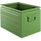 Schäfer Shop Select Bac gerbable, 40 l, 150 kg, L 480 x l 308 x H 301 mm, acier, RAL 6011 (vert résada)