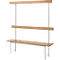 Schäfer Shop Select banc, pour vestiaires, avec panneau arrière, 5 crochets doubles L 995 x P 310 x H 415 mm, gris clair 