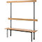 Schäfer Shop Select banc, pour vestiaires, avec panneau arrière, 5 crochets doubles, L 995 x P 310 x H 415 mm, noir 