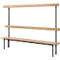 Schäfer Shop Select banc, pour vestiaires, avec panneau arrière, 7 crochets doubles, L 1495 x P 310 x H 415 mm, noir 