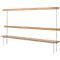 Schäfer Shop Select bank, voor kleedkamers, met achterwand, 10 dubbele haken, B 1995 x D 310 x H 415 mm, lichtgrijs 