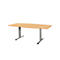 Schäfer Shop Select Besprechungstisch Planova Basic, Boot, T-Fuß, B 2000 x T 1000 x H 717 mm, Buche/weißaluminium RAL 9006