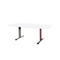 Schäfer Shop Select Besprechungstisch Planova Basic, Boot, T-Fuß, B 2000 x T 1000 x H 717 mm, weiß/weißaluminium RAL 9006