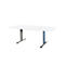 Schäfer Shop Select Besprechungstisch Planova Basic, Boot, T-Fuß, B 2000 x T 1000 x H 717 mm, weiß/weißaluminium RAL 9006