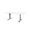 Schäfer Shop Select Besprechungstisch Planova Basic, Boot, T-Fuß, B 2000 x T 1000 x H 717 mm, weiß/weißaluminium RAL 9006