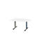 Schäfer Shop Select Besprechungstisch Planova Basic, Halbkreis, T-Fuß, B 1400 x T 1000 x H 717 mm, weiß/weißaluminium RAL 9006 