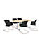 Schäfer Shop Select Besprechungstisch Planova Basic, mit Tischanschlussfeld, Oval, T-Fuß, B 2000 x T 1000 x H 717 mm, Ahorn/weißaluminium RAL 9006