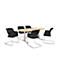 Schäfer Shop Select Besprechungstisch Planova Basic, mit Tischanschlussfeld, Oval, T-Fuß, B 2000 x T 1000 x H 717 mm, Ahorn/weißaluminium RAL 9006