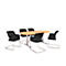 Schäfer Shop Select Besprechungstisch Planova Basic, mit Tischanschlussfeld, Oval, T-Fuß, B 2000 x T 1000 x H 717 mm, Buche/weißaluminium RAL 9006
