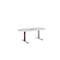 Schäfer Shop Select Besprechungstisch Planova Basic, mit Tischanschlussfeld, Oval, T-Fuß, B 2000 x T 1000 x H 717 mm, lichtgrau/weißaluminium RAL 9006