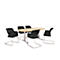 Schäfer Shop Select Besprechungstisch Planova Basic, Oval, T-Fuß, B 2000 x T 1000 x H 717 mm, Ahorn/weißaluminium RAL 9006