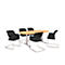 Schäfer Shop Select Besprechungstisch Planova Basic, Oval, T-Fuß, B 2000 x T 1000 x H 717 mm, Buche/weißaluminium RAL 9006