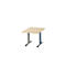 Schäfer Shop Select Besprechungstisch Planova Basic, Quadrat, T-Fuß, B 1000 x T 1000 x H 717 mm, Ahorn/weißaluminium RAL 9006