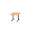 Schäfer Shop Select Besprechungstisch Planova Basic, Quadrat, T-Fuß, B 1000 x T 1000 x H 717 mm, Buche/weißaluminium RAL 9006