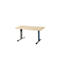 Schäfer Shop Select Besprechungstisch Planova Basic, Rechteck, T-Fuß, B 1400 x T 800 x H 717 mm, Ahorn/weißaluminium RAL 9006