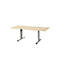 Schäfer Shop Select Besprechungstisch Planova Basic, Rechteck, T-Fuss, B 1800 x T 800 x H 717 mm, Ahorn/weissaluminium RAL 9006 