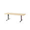 Schäfer Shop Select Besprechungstisch Planova Basic, Rechteck, T-Fuss, B 2000 x T 800 x H 717 mm, Ahorn/weissaluminium RAL 9006 