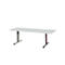 Schäfer Shop Select Besprechungstisch Planova Basic, Rechteck, T-Fuß, B 2000 x T 800 x H 717 mm, lichtgrau/weißaluminium RAL 9006