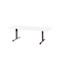 Schäfer Shop Select Besprechungstisch Planova Basic, Rechteck, T-Fuss, B 2000 x T 800 x H 717 mm, weiss/weissaluminium RAL 9006 