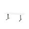 Schäfer Shop Select Besprechungstisch Planova Basic, Rechteck, T-Fuß, B 2000 x T 800 x H 717 mm, weiß/weißaluminium RAL 9006