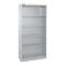 Schäfer Shop Select Bibliothèque étagères acier MS iCONOMY, 5 HC, l. 800 x P 400 x H 1935 mm, alu blanc RAL 9006