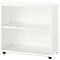 Schäfer Shop Select Bibliothèque étagères en bois, 2 étagères, L 800 mm x P 421 x H 750 mm, blanc
