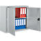Schäfer Shop Select Bovenkast MS 8408i, B 800 x D 400 x H 800 mm, 1 legbord, staal, alu wit RAL 9006/wit RAL 9006