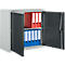 Schäfer Shop Select Bovenkast MS 8408i, B 800 x D 400 x H 800 mm, 1 legbord, staal, lichtgrijs RAL 7035/antracietgrijs RAL 7016