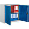 Schäfer Shop Select Bovenkast MS 8408i, B 800 x D 400 x H 800 mm, 1 legbord, staal, lichtgrijs RAL 7035/enzisch blauw RAL 5010