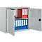 Schäfer Shop Select Bovenkast MS 8409i, B 950 x D 400 x H 800 mm, 1 legbord, staal, alu wit RAL 9006/wit RAL 9006