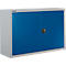 Schäfer Shop Select Bovenkast MS 8412i, B 1200 x D 400 x H 800 mm, 1 legbord, staal, alu wit RAL 9006/enzisch blauw RAL 5010