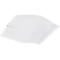 Stack of transparent sheet protectors, photographed slightly diagonally from above.