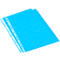 Two blue, transparent document sleeves with a perforated edge, slightly overlapping, on a white background.
