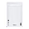 White padded envelope with perforated closure line. Logo, QR code and barcode at the bottom.