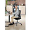 Schäfer Shop Select Bürostuhl NET MATIC, mit Armlehnen, Auto-Synchronmechanik, Muldensitz, Netzrücken, schwarz/alusilber