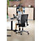 Schäfer Shop Select Bürostuhl NET MATIC, mit Armlehnen, Auto-Synchronmechanik, Muldensitz, Netzrücken, schwarz/alusilber