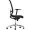 Schäfer Shop Select Bürostuhl SSI Proline Edition 10, mit Armlehnen, Punktsynchronmechanik, Bandscheibensitz, Netzrücken, schwarz/alusilber