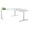 Schäfer Shop Select bureau + aanbouwtafel Start Off, T-poot, rechthoekig, lichtgrijs