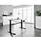 Schäfer Shop Select Bureau, elektrisch in hoogte verstelbaar, rechthoekig, C-poot, wit/zwart, B 1600 mm 