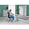 Schäfer Shop Select Bureau ERGO-T, réglage électrique de la hauteur en 1 étape, rectangle, pied en T, L 1600 x P 800 x H 725-1185 mm, gris clair 