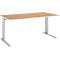 Schäfer Shop Select Bureau Moxxo IQ, rectangulaire, pieds en C, l. 1600 x P 800 x H 735 mm, coloris hêtre 