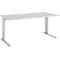 Schäfer Shop Select Bureau Moxxo IQ, rectangulaire, pieds en C, l. 1600 x P 800 x H 735 mm, gris clair 