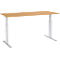 Schäfer Shop Select Bureau, réglable en hauteur électriquement, rectangulaire, pied en T, L 1800 x P 800 x H 725-1185 mm, finition hêtre