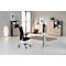 Schäfer Shop Select Bureau Start Off - elektrisch in hoogte verstelbaar - T-poot – L 1600 x B 800 x H 705/1205 mm – ahorn/wit aluminium + lade +kabelspiraal
