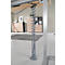 Schäfer Shop Select Bureau Start Off - elektrisch in hoogte verstelbaar - T-poot – L 1600 x B 800 x H 705/1205 mm – ahorn/wit aluminium + lade +kabelspiraal
